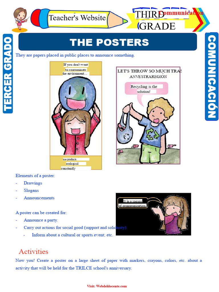 The Posters For Third Grade of Primary School | PDF