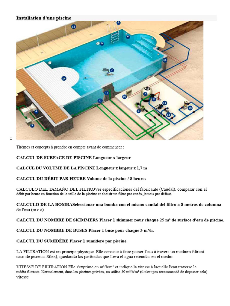 Guide complet pour installer une piscine | PDF | Piscine | Filtration