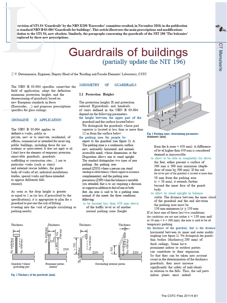 NBN B 03-004 Guardrail Standards Overview | PDF