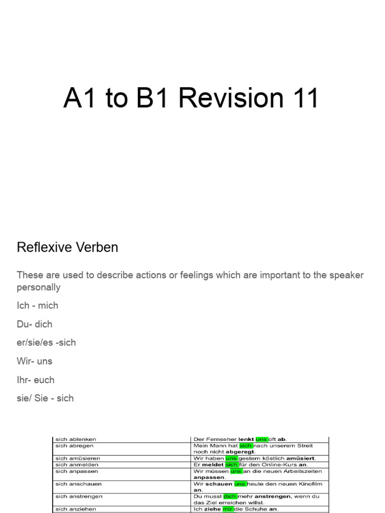 A1 To B1 Revision 11 | PDF