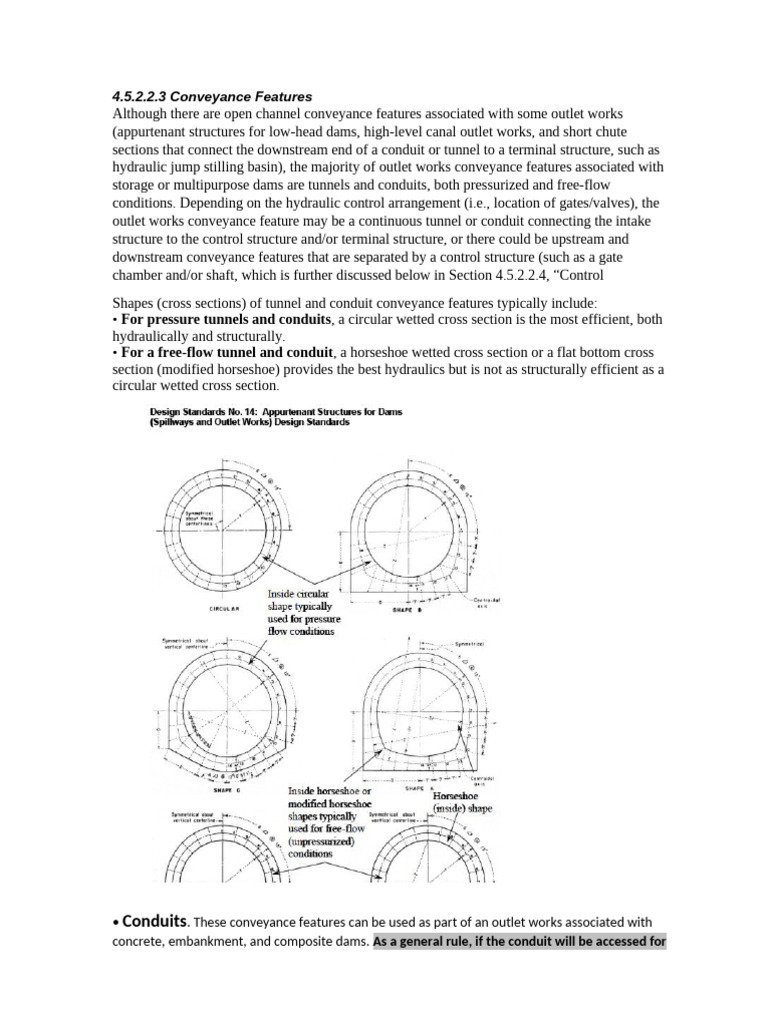 Conduit Design for Dam Outlet Works | PDF | Dam | Fluid Dynamics
