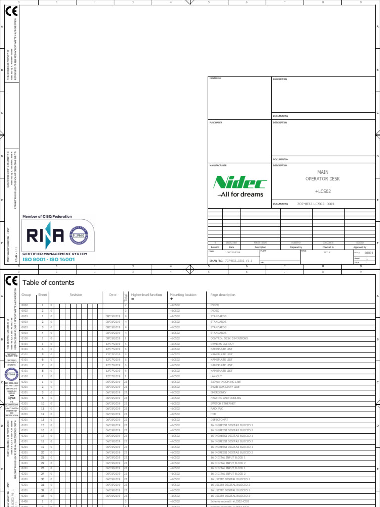 Nidec ASI S.p.A. Control Desk Standards | PDF | Electrical Components ...