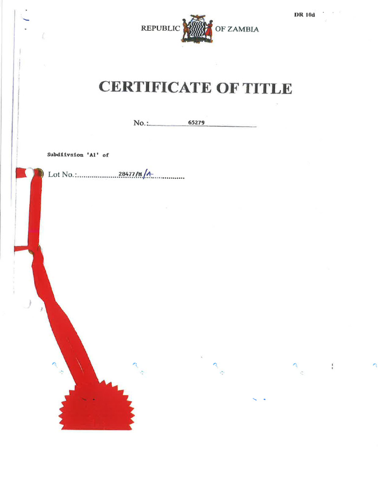 Certificates of Title-Drafts | PDF