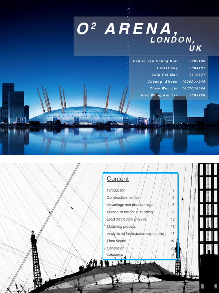 O2 Arena Construction and Design Insights | PDF | Concrete | Reinforced ...