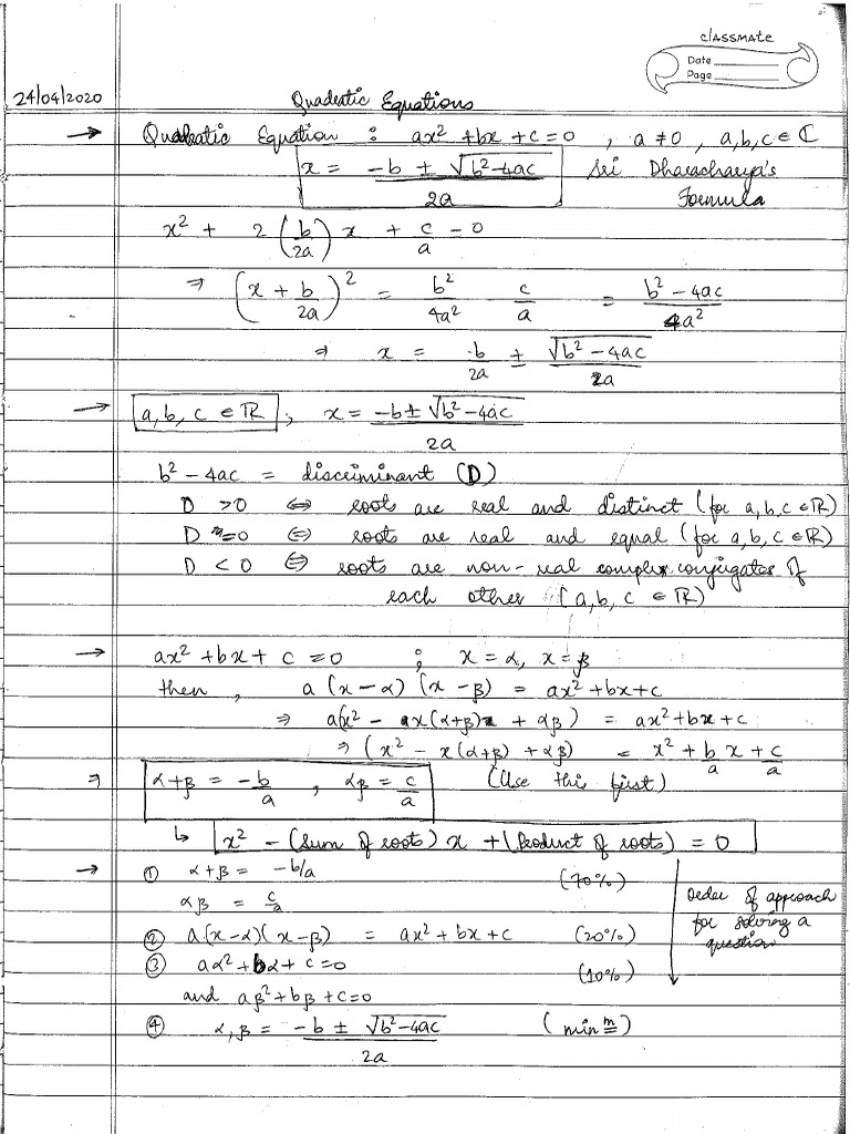 Understanding Quadratic Equations | PDF | Mathematics | Algebra