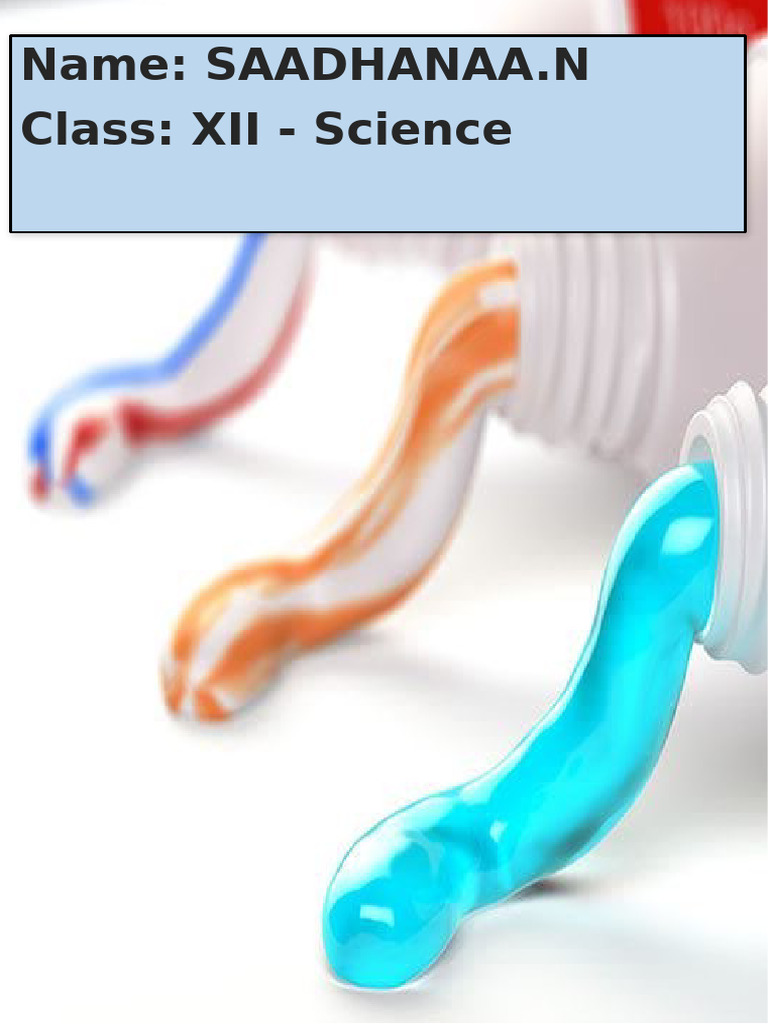 Toothpaste Ion Analysis Project Report | PDF | Chemical Substances | Atoms