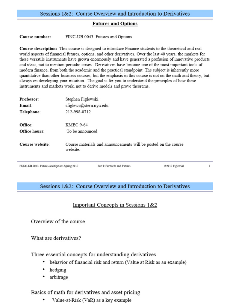 Introduction to Futures and Options | PDF | Derivative (Finance ...