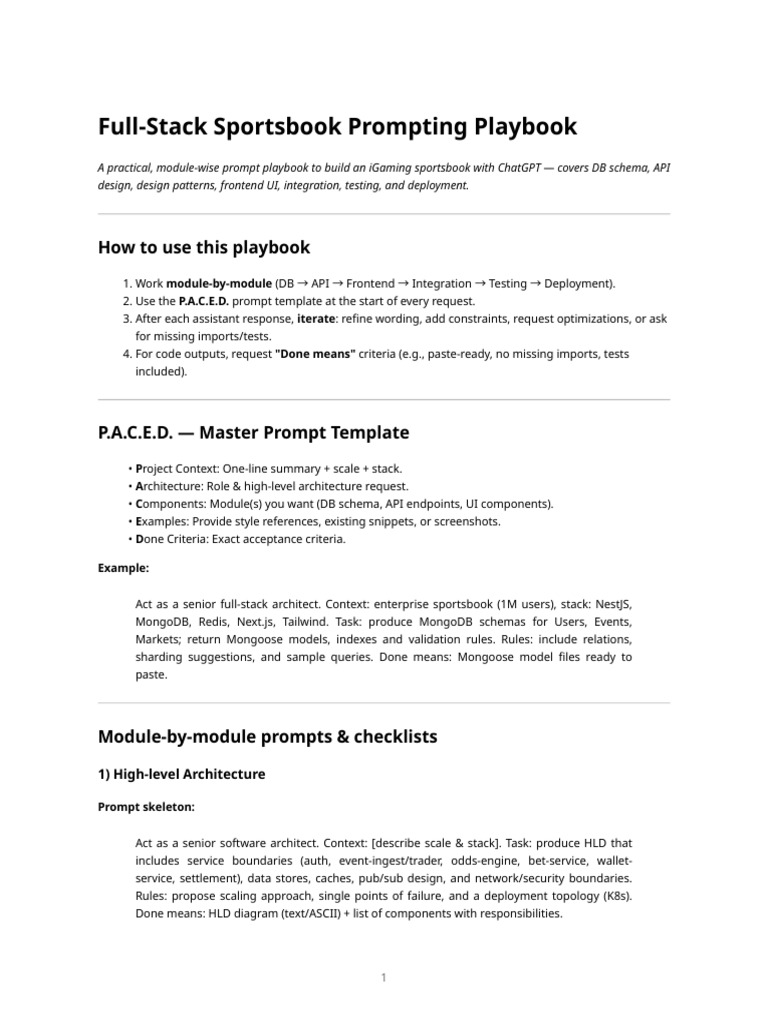 iGaming Sportsbook Development Playbook | PDF | Mongo Db | Computer ...