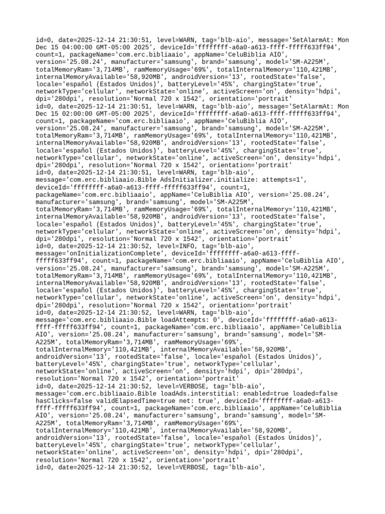 CeluBiblia AIO App Log Summary | PDF | Computer Programming | Software ...