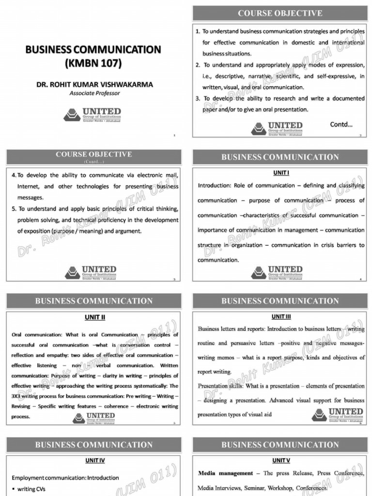 BC Unit - 1 | PDF