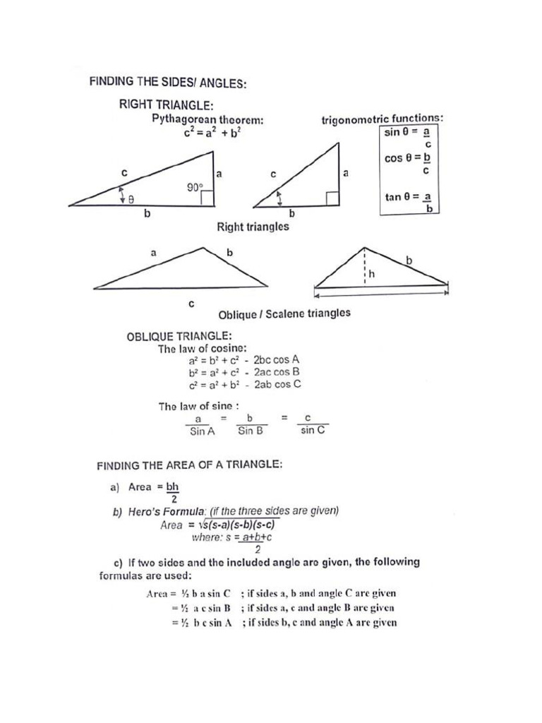 Math 103 Triangles | PDF