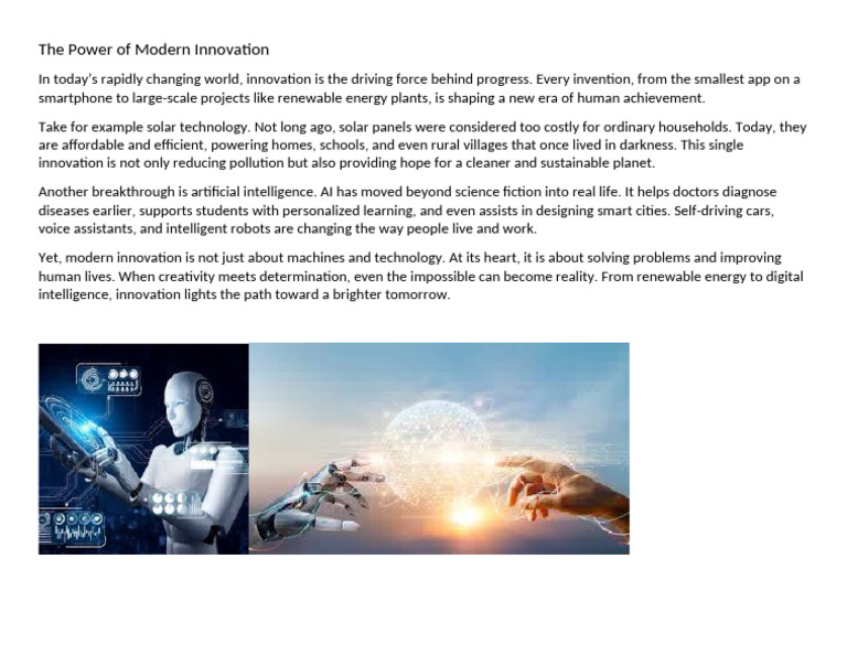 Modern Innovations Shaping Our Future | PDF