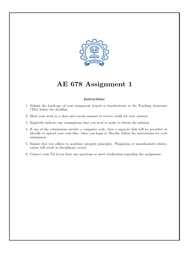 AE 678 Assignment 1: Divergence Analysis | PDF | Lift (Force) | Wing