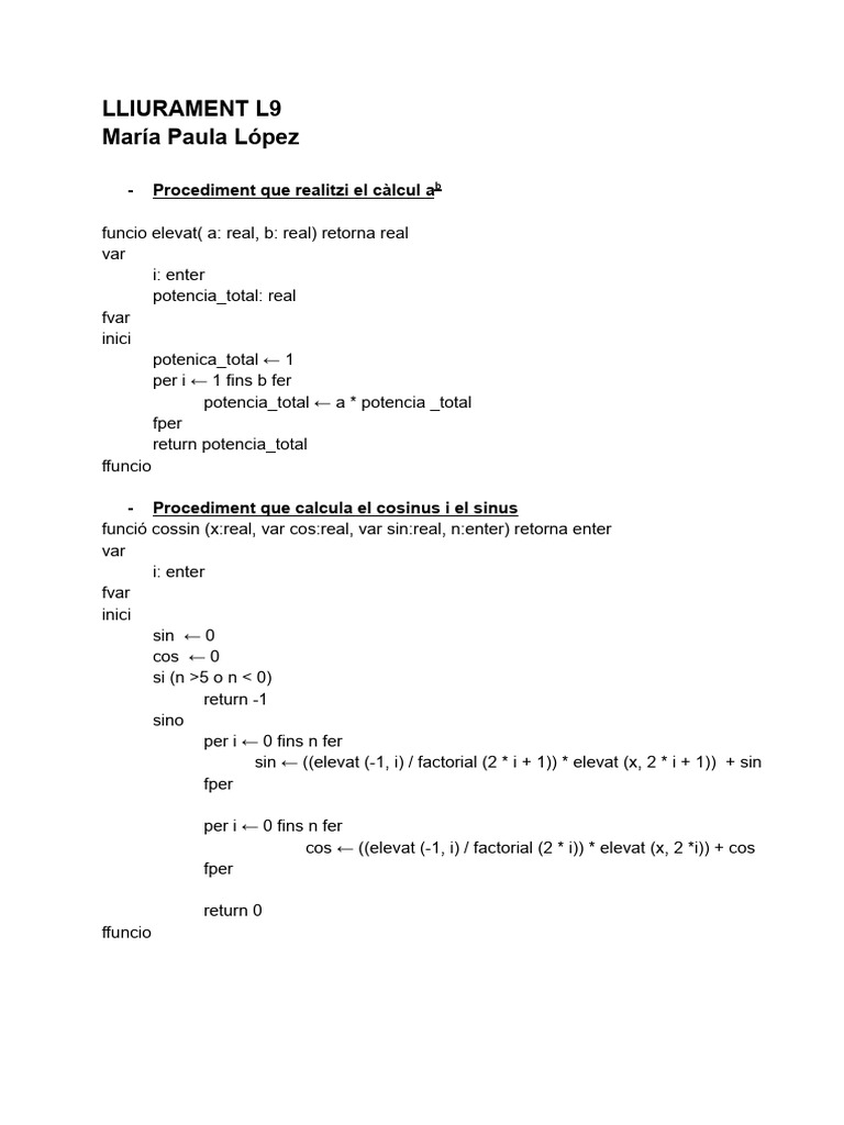 LLIURAMENT LAB9 | PDF