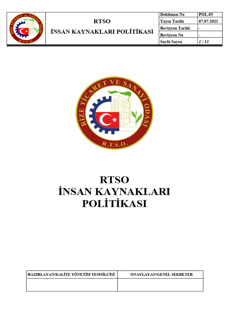 Rtso Insan Kaynaklari Politikasi | PDF