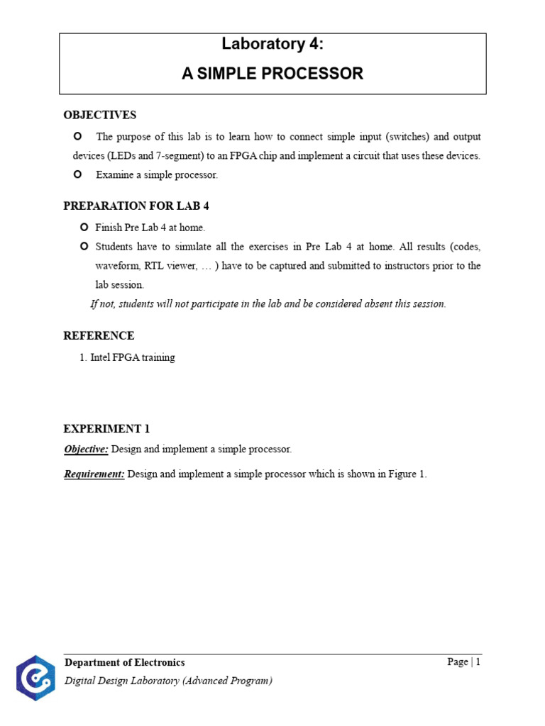 Lab4 Digital Design | PDF | Central Processing Unit | Vhdl