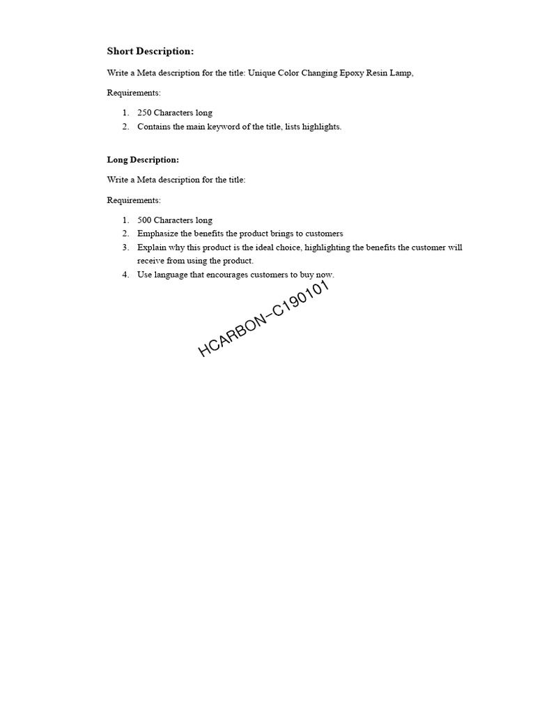 Short Description Drafft | PDF
