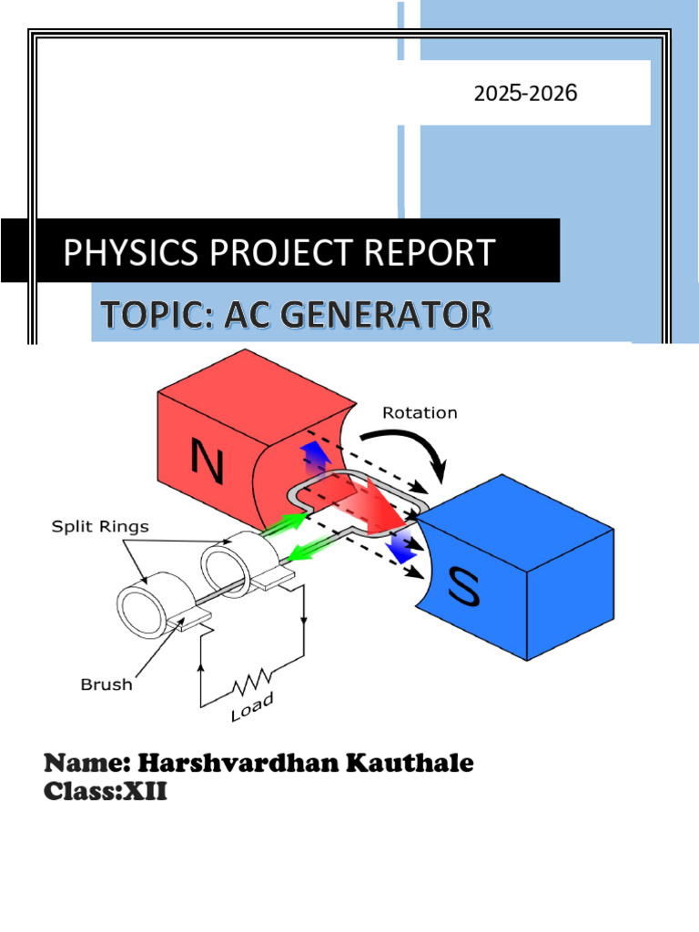 Physics Hvk (1) | PDF | Electric Generator | Electricity