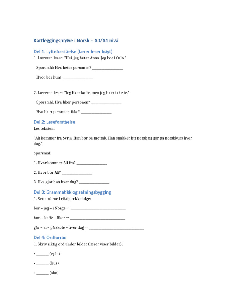 kartleggingsprove-norsk-a1-pdf