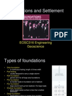 Foundations and Settlement: EOSC316 Engineering Geoscience