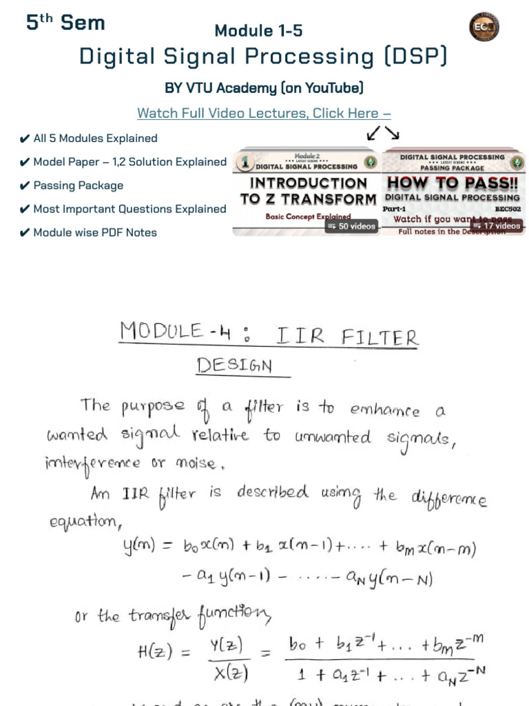 DSP Mod 4 | PDF