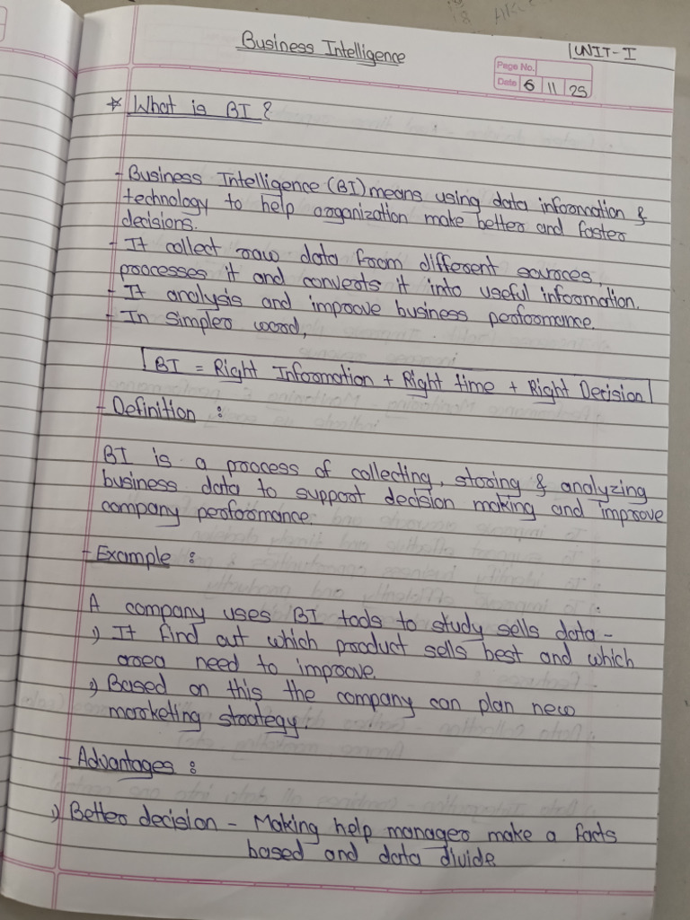 Bi Unit 1 | PDF