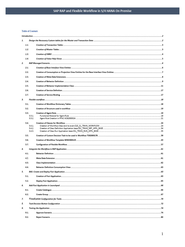 SAP RAP & Flexible Workflow Guide | PDF | Constructor (Object Oriented ...