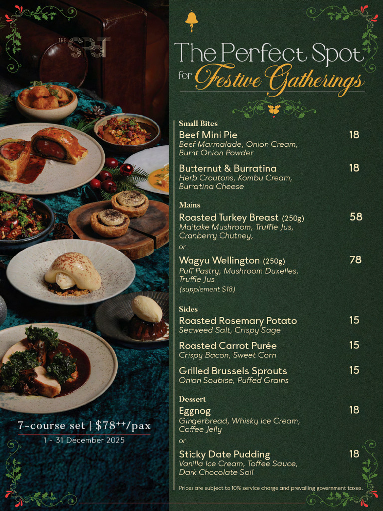 The Spot Festive Menu | PDF