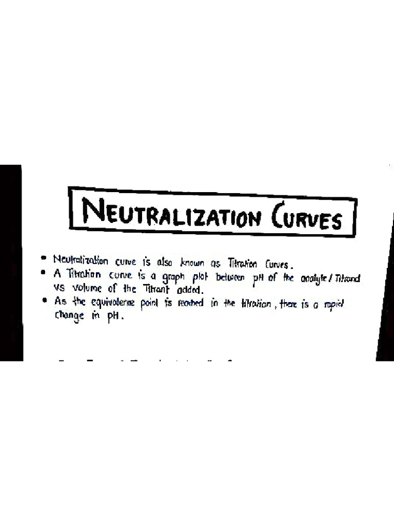 Neutralisation Curve | PDF