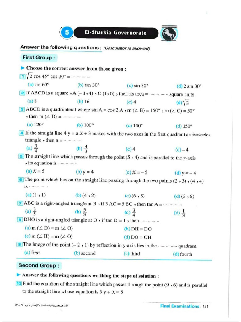 H.W Algebra & Geometry | PDF