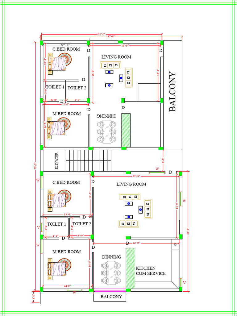 2D PLAN _3 of 2 floor | PDF