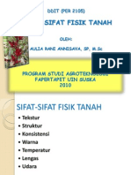 Sifat-Sifat Fisik Tanah