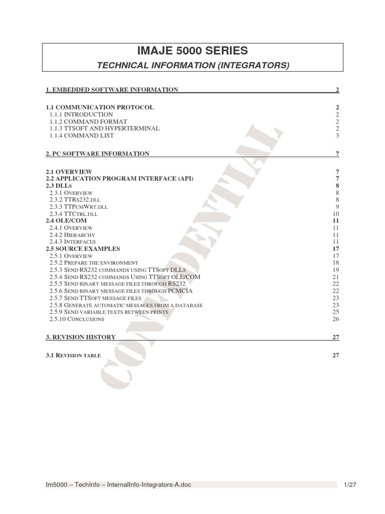 Imaje 5000 Series Technical Guide | PDF | Component Object Model ...