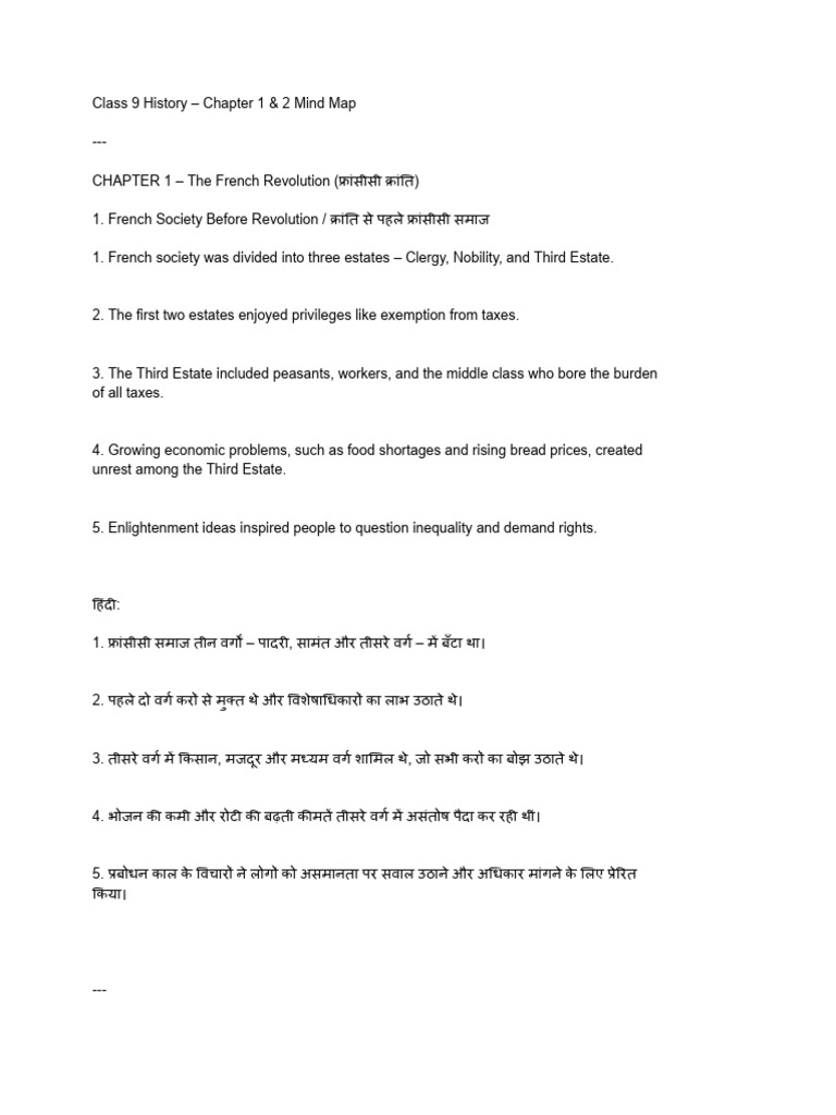 History Chapter 1 and 2 Mind Maps | PDF