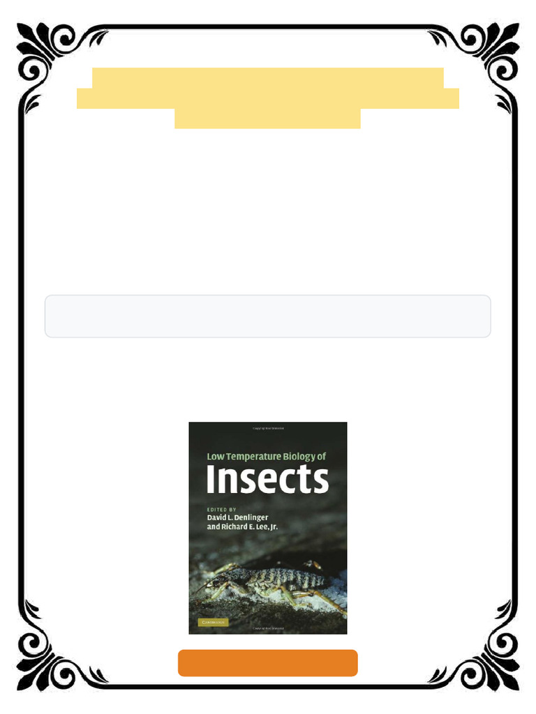 Low Temperature Biology of Insects 1st Edition David L. Denlinger ebook ...
