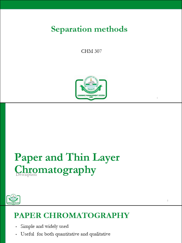 Paper and Thin Layer Chromatography Guide | PDF | Chromatography | Thin ...