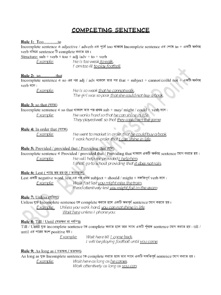 Completing Sentence. PDF | PDF