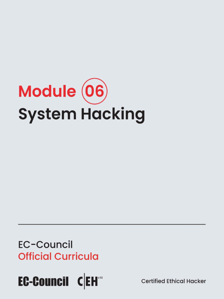 System Hacking Techniques Overview | PDF | Password | Security Engineering