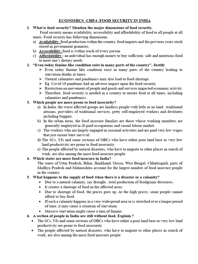 Food Security Challenges in India | PDF | Famine | Economies
