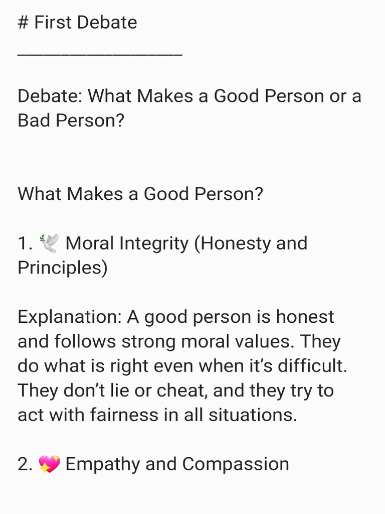 First Debate Omar | PDF