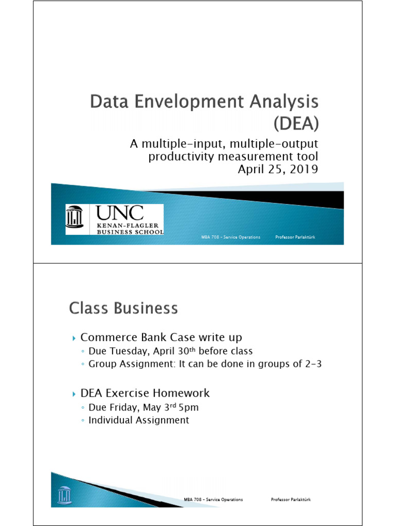 DEA Tool for Measuring Productivity | PDF | Doctor Of Medicine ...