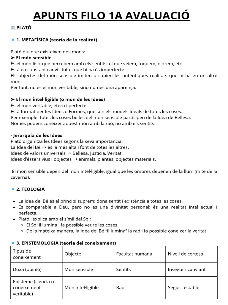 Apunts Filo 1a Avaluació | PDF