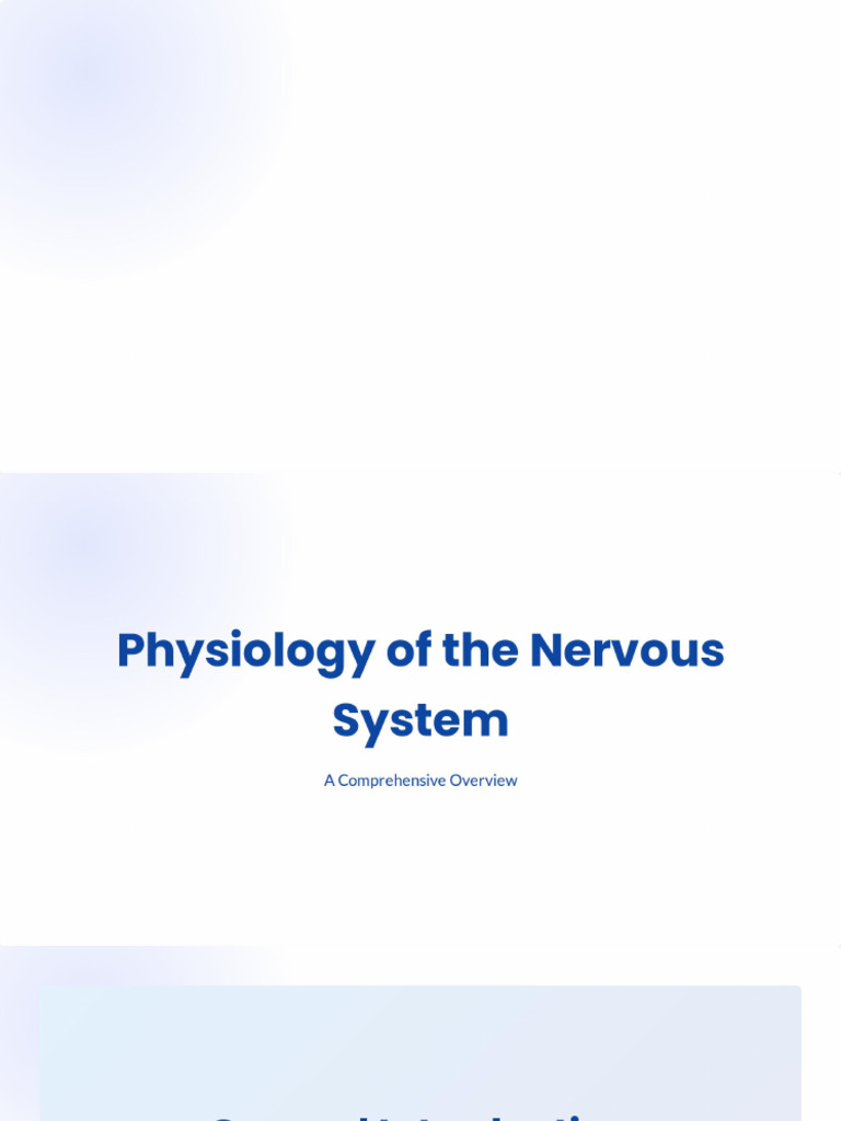 Physiology of The Nervous System | PDF