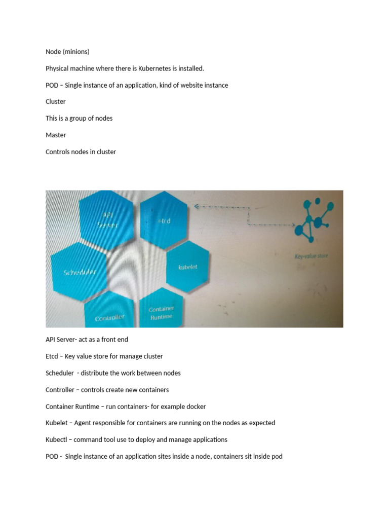 Kubernetes Architecture and Commands Guide | PDF