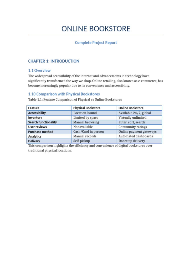 Online Bookstore Project Report | PDF | Online Shopping | Databases