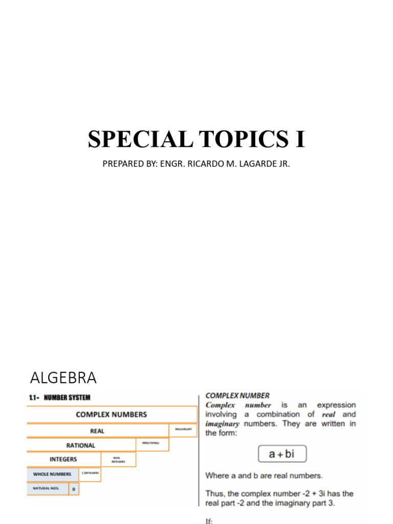 Lesson i Special Topics (2) | PDF