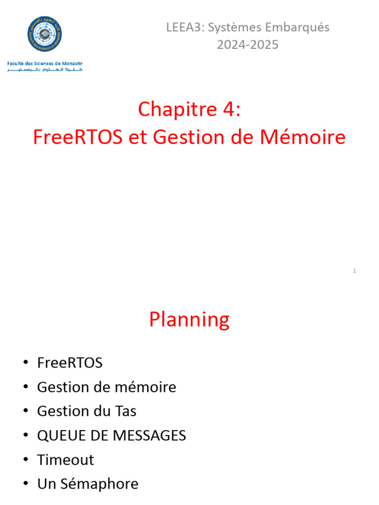 FreeRTOS : Gestion de Mémoire et Tas | PDF | Kernel (Système d ...