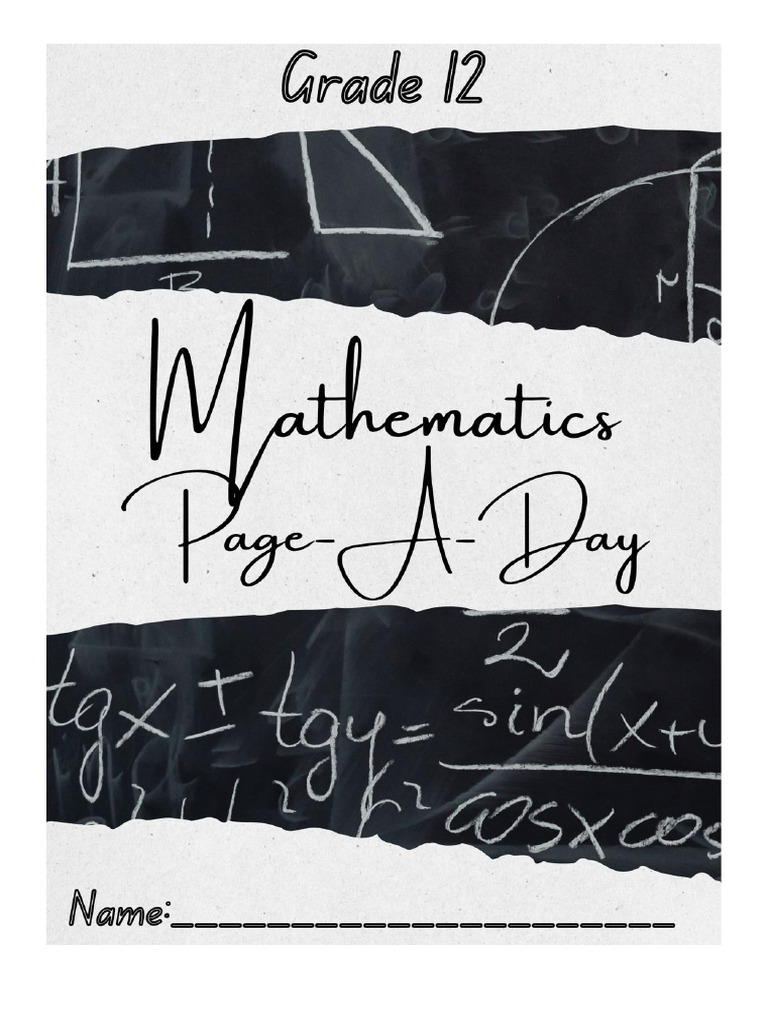 Page a day booklet - Gr 12 | PDF | Function (Mathematics) | Asymptote