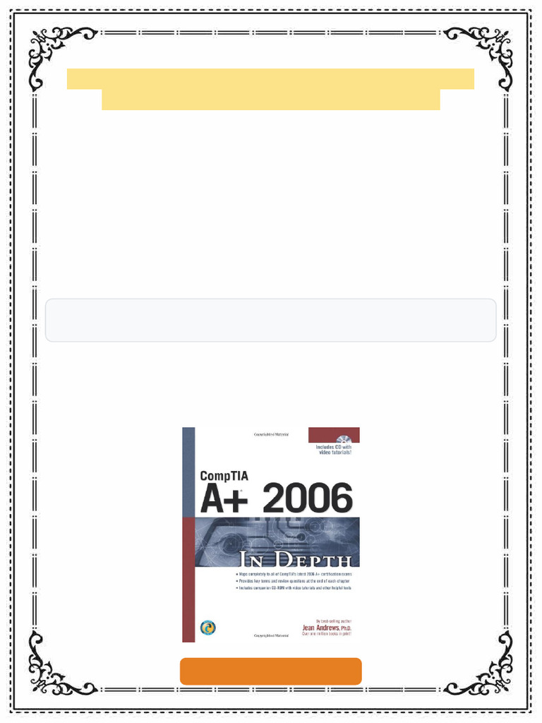 COMPTIA A 2006 in Depth 2nd Edition Jean Andrews Ebook With Full ...