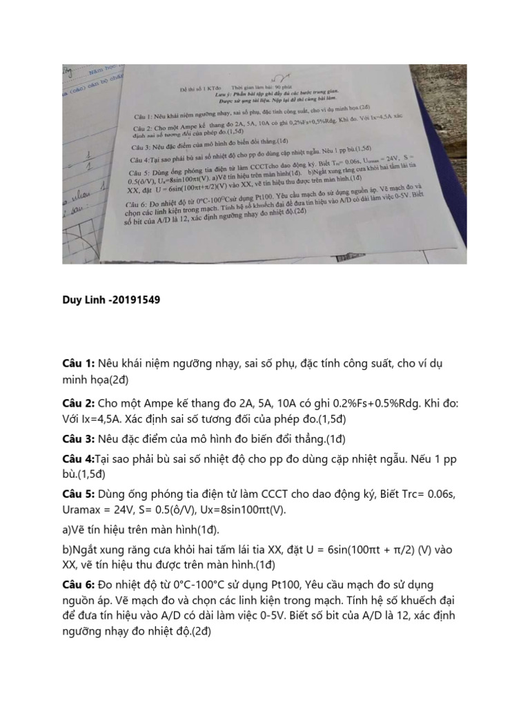 Đề GK - Đề 1 | PDF